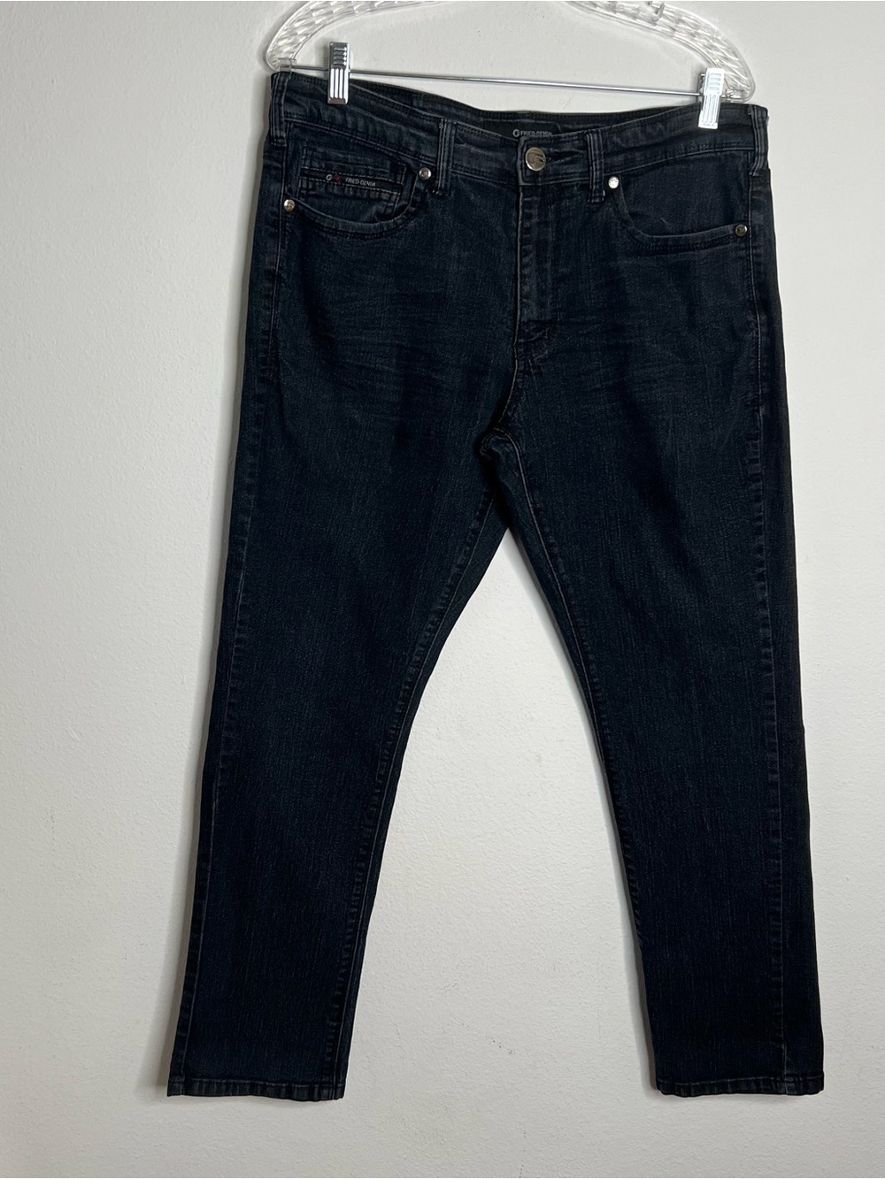 G Fried Denim Pants Men 34x32 Slim Straight Black Stretch Jeans